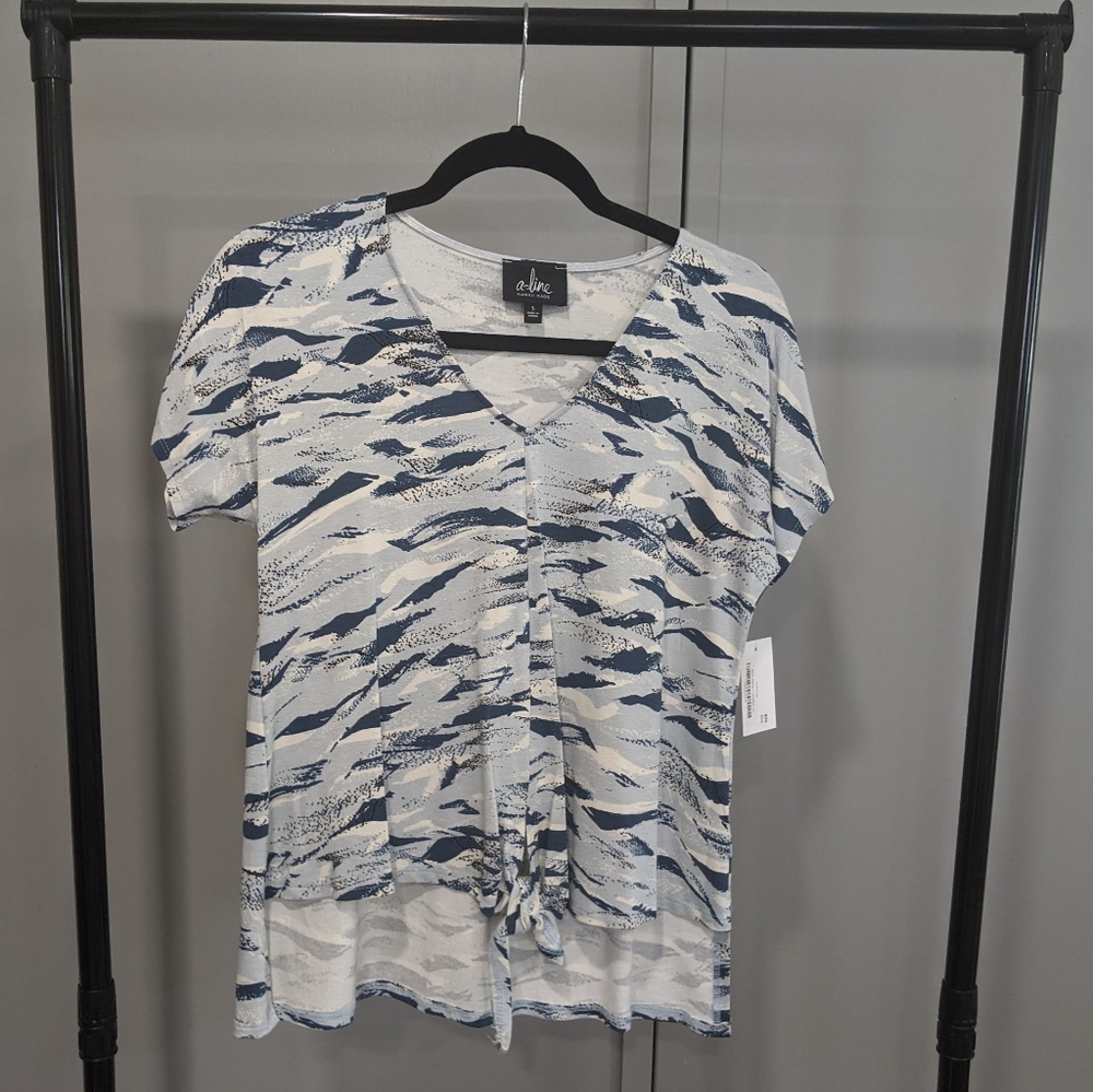 A-line Tie Front Tee